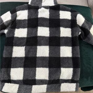 Plaid Black and White LOFT women’s XS FLEECE
